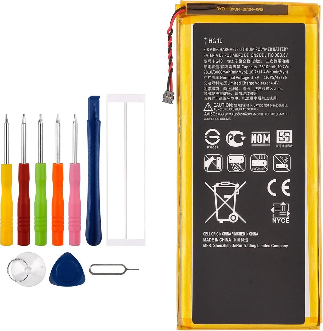 New HG40 Battery Replacement Compatible with Motorola Moto G5 Plus XT1684 XT1685 XT1687 SNN5984A with Specialized tools