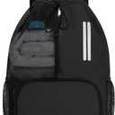 Swim Bag Mesh Drawstring Backpack with Shoe Compartment & Wet Pocket Waterproof Beach Backpack Pool Bag for Swimming, Gym, Travel and Workout Gear (Black)