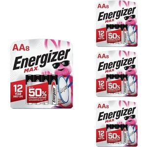 Energizer AA Batteries, MAX Double A Battery Alkaline, 8 Count (Pack of 4)