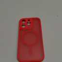 TOCOL Magnetic for iPhone 15 Pro Case, Upgraded Full Camera Protection, Compatible with Magsafe, Drop Protection, Translucent Matte Back Bumper Phone Cover 6.1-Inch (Red)