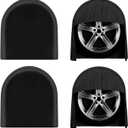 OutdoorLines Outdoor Waterproof Tire Covers Set of 4 - UV-Proof Trailer Wheel Cover Windproof Tire Protector for RV Jeep Trailer Camper Van Truck, Universal Tire Covering Fits Diameters 30"-32", Black