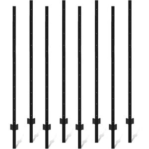 XYADA Fence Posts Sturdy Duty Metal Fence Post,U Post for Fencing in Garden Yard and Outdoor Wire (6FT- 8 Pack)