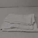 jinchan Pinch Pleated Curtain - 52 x 96 Inch Length, Light Filtering, White, Bedroom/Living Room, 1 Panel Texture Window Drape