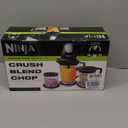 Ninja QB1004 Blender/Food Processor with 450-Watt Base, 48oz Pitcher, 16oz Chopper Bowl, and 40oz Processor Bowl for Shakes, Smoothies, and Meal Prep,Black