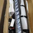 Lpteso RGBW Curved LED Light Bar 50Inch 288W Flood Spot Combo Beam 2PCS 4 Inch 18W Flood RGB LED Pods with 16 Solid Colors Chasing RGB Halo Ring Changing with Strobe Flashing with Rocker Switch Wiring