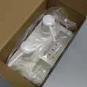 Kitchen Soap Dispenser Set, with Hand and Dish Soap, Sponge Caddy and Brush Holder 4in1 Kitchen Dual Soap Dispenser Set for Kitchen Sink, Bathroom  White