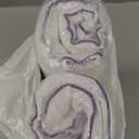 JOLLYVOGUE Bed Pillows Standard/Full Size Set of 2, Washable Supportive Bed Pillows with Super Soft Down Alternative Fill, Luxury Fluffy Hotel Quality for Side, Back, and Stomach Sleepers, White and Purple 