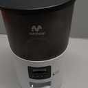 IMIPAW Automatic Cat Feeders, 3L Timed Cat Dry Food Dispenser with Desiccant Bags, Dual Power Supply, Programmable Portion Size, 6 Meals, 20 Portions Per Day, Auto Pet Feeder for Cats and Small Dogs (White)