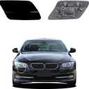 Car Front Bumper Headlight Washer Cover Compatible with BMW 328i 3351 335lS Coupe Convertible 2011-2013 Headlight Washer Nozzles Cover 61677253393 61677253394 Water Spray Cover Black Right (Right Passengers side)