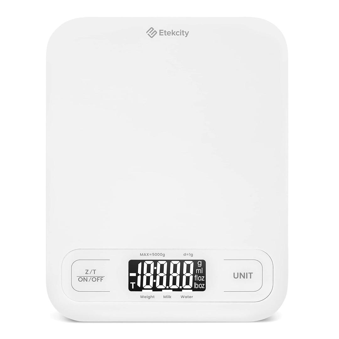 Etekcity Food Kitchen Scale, Digital Mechanical Weighing Scale, Grams and Ounces for Weight Loss, Baking, Cooking, White (Large Size-White)