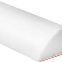 Duzzy 158 Inch Flexible Quarter Round Molding, Silicone Rubber Peel and Stick Shower Water Barrier Suitable for The Shower Corner or Kitchen Countertop Sink and Cooktop (White)