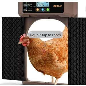 Automatic Chicken Coop Door Solar Powered with Single-Direction Double Door, LCD Screen Electric Chicken Door with 4 Open Mode of Timer, Light Sensor, Remote Control, Manual, Rechargeable Poultry Door Automatic Chicken Coop Door Solar Powered with Single-Direction Double Door, LCD Screen Electric Chicken Door with 4 Open Mode of Timer, Light Sensor, Remote Control, Manual, Rechargeable Poultry Door