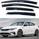 IG Window Visors Fit for 2016-2020 Kia Optima, Out-Channel Rain Guards Vent Wind Deflectors 4PC, Car Accessories for 16-20 Optima (Excludes Hybrid Models)