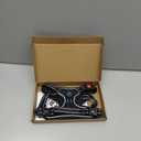 PHOEPET No Pull Dog Harnesses for Small Dogs Reflective Adjustable Front Clip Vest with Handle 2 Metal Rings 3 Buckles [Easy to Put on & Take Off] (S, Black)