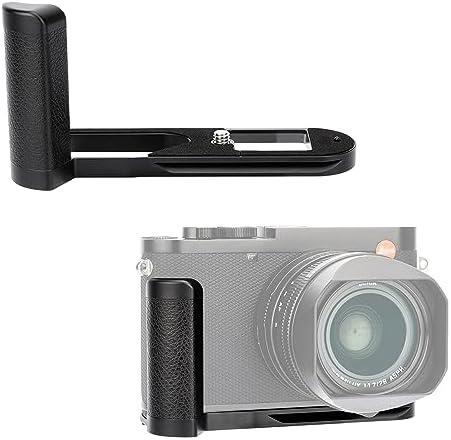 JJC Metal Hand Grip Handgrip Secure Handle Bracket for Leica Q3/Q3 43 Cameras, Anti-Slip Pads, Arca Swiss Quick Release Plate, 1/4"-20 Tripod Hole & Hand Strap Hole, No Effect on Battery & Card Use