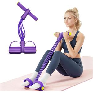 Multifunctional Pedal Resistance Band with Handle,4/6/8 Tubes for All Weights,Upgrade Heavy-Duty TPE Tubes with 300% Stretch for Full Body Workouts.