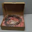 Aneco Valentines Day Heart Wreath 18 Inch Pink Artificial Floral Wreath with Ribbon Door Wall Window Hanging Decor for Wedding Anniversary Holiday