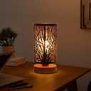 Black Rustic Table Lamp for Bedroom Small space Farmhouse Dimmable Bedside Lamps for Night stand Desk , Industrial Nightstand lamp with Metal Lampshade for Living Room Decoration bulb included