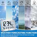 Atomic Clock, 10" Digital Clock Large Display, Wall Clocks Battery Operated with Backlight, Wireless Outdoor Sensor, Alarm Clock Indoor Outdoor Temp, 4 Time Zones, Auto DST, Clock for Bedroom (Sliver)