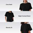 Women's Peplum Tops Babydoll Tops Short Sleeve Shirts Cinched Waist Tops Casual Blouses Dressy Summer (Gray, M)