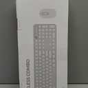 Wireless Keyboard and Mouse, LIZRROT Silent Keyboard Mouse Combo, Full-Sized Colorful Typewriter Keyboard with Round Keycaps, 2.4G Cute Mouse Compatible with PC/Laptop/Computer(Blue)