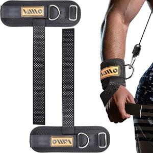 VAIIO 1pcs Right Adjustable Weight Lifting Straps with D Ring | Original Non-Slip Dot Design for Deadlifts, Cable Machines & Powerlifting - 7mm Neoprene Padded Wrist Support with Breathable Mesh & Quick-Detach Hook-Loop - Reinforced Polyester-Cotton