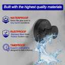 Suction Cup Hooks for Shower, Removable Towel Hooks for Bathroom Window Glass Door Wall, Bath Robe Looafh Wreath Hook for Hanging - 2 Pack, Black