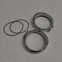 HDBUBALUS Chrome Visor Style Turn Signal Trim Ring Cover Auxiliary Light Passing Lamp Bezel Fit for Harley Touring Electra Glide Road King Softail