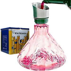 1pc, 50 fl. OZ / 1500 ml Hand Blown Iceberg Wine Decanter, with Aerator, Ice Mountain View, Impressive Waterfall Effect, Large Capacity of 1 1/2 Wine Bottles, Cool Gifts for her and him