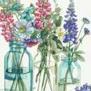 2 x CSZPPQAF Wildflowers Paint by Numbers Kit for Adults Beginner, Flower Paint by Number Kits on Canvas, DIY Easy Acrylic Watercolor Floral Oil Painting by Numbers for Home Wall Decor 16X20inch