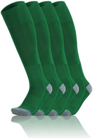 QBK Toddler Baseball Socks Youth Softball Tee Ball Kids Soccer Socks for Boy Girl 2 Pairs 11-13Y