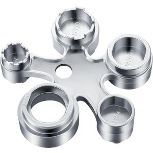 Enhon 13 in 1 Metal Faucet Aerator Removal Tool, Heavy Duty Aerator Key Wrench for Hidden Threaded TF, TJ, TT, JR, STD and Cut Side/Round with Housing M16 M18 M20 M22 M24 M28 (Polished Chrome)