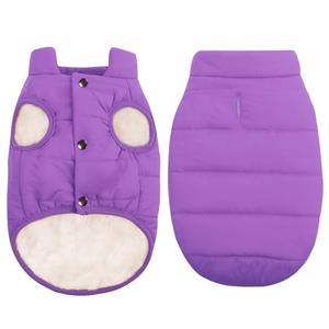 ASENKU Dog Winter Coat - Waterproof Windproof Dog Jacket, Warm Snowproof Doggie Puffer Vest for Cold Weather, Lightweight Snow Coats for Medium Dogs (Purple, M)