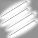 DAKASON 4-Pack 2FT LED Ceiling Light for Garage Flush Mount, 18W 2160lm LED Shop Lighting Closet Light Fixture, Wraparound Lights Surface Mount, 3/4/5000K Adjustable
