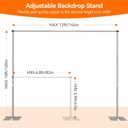 Pipe and Drape Backdrop Stand Kit 12x10ft, Heavy Duty Back Drop Adjustable Stand with Carry Bag, Metal Background Frame for Parties Wedding Birthday Decoration Photography Photo Booth Video - Silver