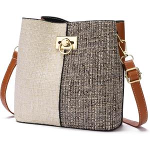 GAEKEAO Crossbody Purses for Women Vegan Leather Bucket Bags Trendy Ladies Handbag Shoulder Purse Multi Pockets Summer 2026 (B02 Brown)