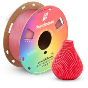 Polymaker Panchroma Dual Color Matte PLA Filament, Matte Flamingo (Pink-Red) 1.75mm 3D Printing Filament, 3D Printer PLA Filament, Fit Most FDM 3D Printers, 1kg Spool (2.2lb)