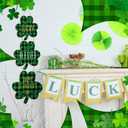 Yookeer St Patricks Day Decoration Wooden Shamrock Door Sign with Rope Shamrock Hanging Sign Lucky Clover Door Hanger Irish Hanging Decorations for Porch Wall Entryway Decor (Shamrocks)
