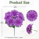Hollyone Purple Artificial Dahlia Flowers Bush 7 Heads Silk 15.7" Fake Dahlias Flowers Wedding Bouquets Faux Dahlia Flowers Floral Arrangements for Outdoor Indoor Party Table Centerpieces Home Decor