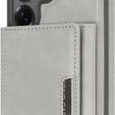 2-in-1 Protective Case for Samsung Galaxy S25 Ultra with Detachable Magnetic Wallet Card Holder Supports Magnetic Wireless Charging Made from Premium PU Leather Bracket Function (Gray)