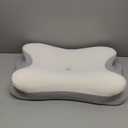 Cervical Neck Pillow, Memory Foam Pillows for Neck and Shoulder Pain Relief, 2 Heights Ergonomic Pillow with Breathable Ice Silk Cover, Neck Support Pillow for Side Back Stomach Sleepers (Pearl White)