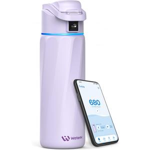 BOOST Smart Water Bottle that Reminds You to Drink, 24oz BPA-Free Stainless Steel Vacuum Insulated, Wide Mouth Water Tracker Bottle with APP for School, Gym, Office, Ideal for Mother's Day