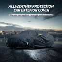 Migaven 6 Layers Car Cover Custom Fit for Ford Mustang 1994-2025, for Chevy Camaro 2010-2025, Waterproof Full Exterior Cover Rain Sun Protection with Door Zipper & Inner Cotton