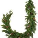 Norfolk Pine Garland 6ft Real Touch Realistic Christmas Garlands with Pinecone, Greenery Artificial Xmas Decorations Indoor Outdoor