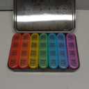 Daviky Pill Organizer 4 Times a Day - Pill Box 7 Day, Large Weekly Medicine Pill Organizer for Travel with Removable Individual Containers, Pill Case to Hold Daily Vitamins, Supplements and Medication