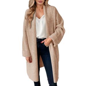 Saodimallsu Womens Open Front Chunky Cardigan Long Oversized Loose Knit Coatigan Sweater Jacket 2024 Fall Coats Camel S