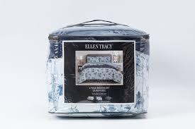 Ellen Tracy 4 Piece Comforter Set - Blue Floral King