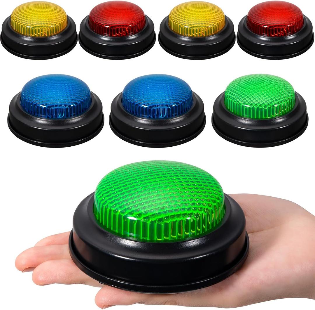 8-Pack Game Buzzers for Trivia Games Classroom Quiz Buzzers with Lights & Sounds for Learning, Parties & Family Fun, Medium