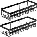 Shower Shelves for Tile Walls 2pcs Bath Shelf Set Suction Cup Holder Shower Rack Black