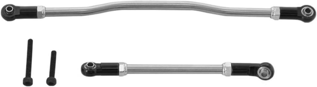 Aluminum Steering Links Kit for Axial Capra 1.9 UTB - 2Pcs Adjustable Servo Link End Rods, Metal Steering Linkage Upgrade for 1/10 RC Crawler Unlimited Trail Buggy (RTR Compatible)